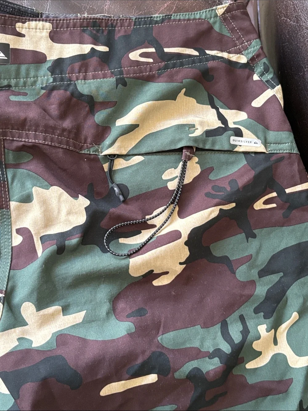 Quiksilver Men's Camo Boardshorts in Green, Brown, Tan